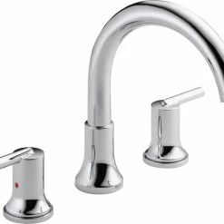 Delta Faucet Trinsic Roman Double Handle Bathtub & Shower Faucet Trim, Chrome