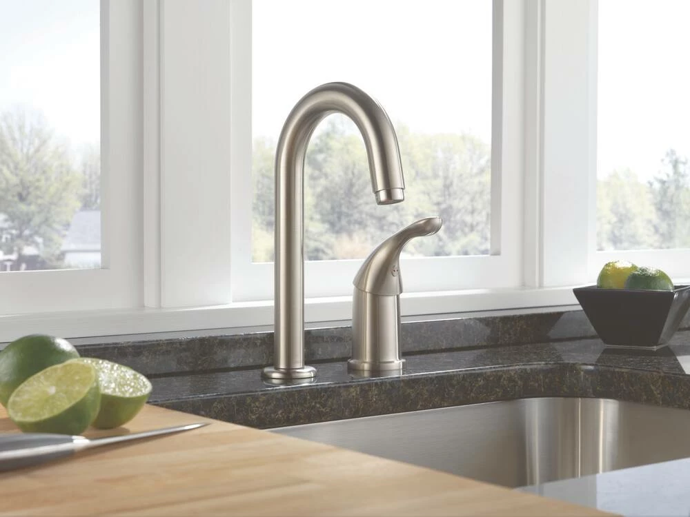 Delta 1-Handle Bar/Prep Faucet, Stainless Steel - Image 2