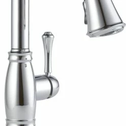 Delta 1-Handle Pull-Down Bar/Prep Faucet Lumicoat, Chrome