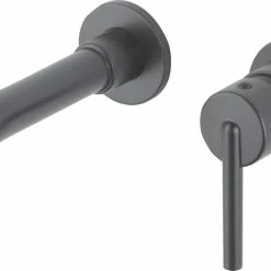 Delta 1-Handle Wall Mount Lav Faucet Trim, Matte Black