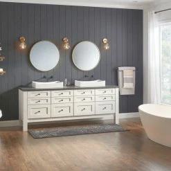 Delta 1H Floor Tub Filler Trim Hand Shower, Matte Black