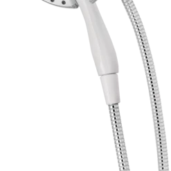 Delta In2ition® 2-in-1 4-Setting Handheld Shower Head With Stretchable Hose, Chrome/White