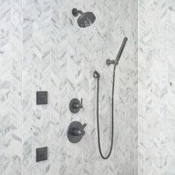 Delta 6-Setting 3-Port Diverter Trim, Matte Black