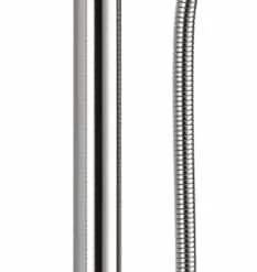 Delta Faucet Adjustable Safety Bathroom Grab Bar Assembly With Stretchable Metal Hose, Chrome, 1.5x24-in