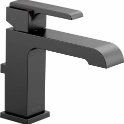 Delta Ara 1-Handle Bathroom Faucet With Metal Pop-Up, Matte Black