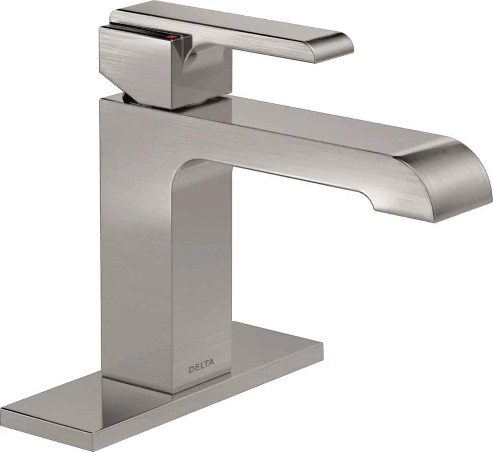 Delta Faucet Ara Single Handle 4-in Centerset Bathroom Sink Faucet, Stainless Steel - Image 2