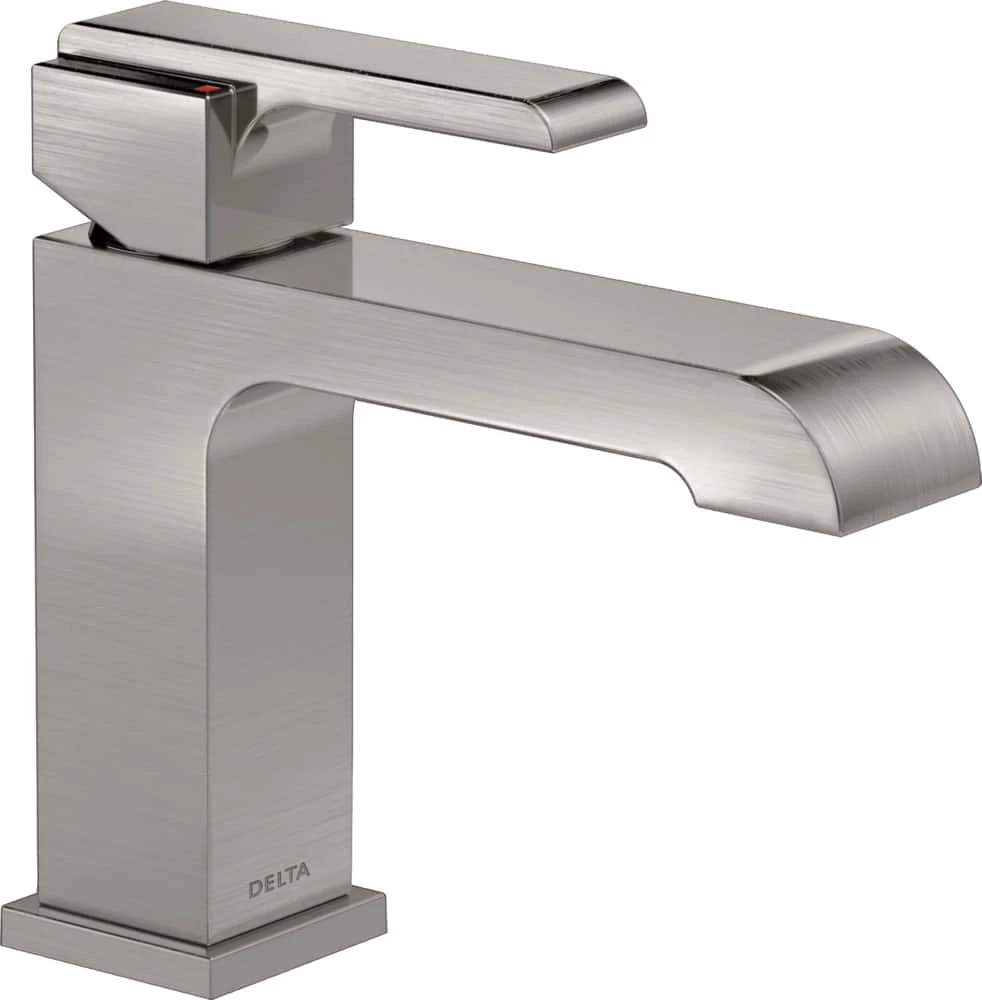 Delta Faucet Ara Single Handle 4-in Centerset Bathroom Sink Faucet, Stainless Steel