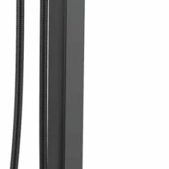 Delta Ara 1-Handle Floor Mount Tub Filler Trim With Hand Shower, Matte Black