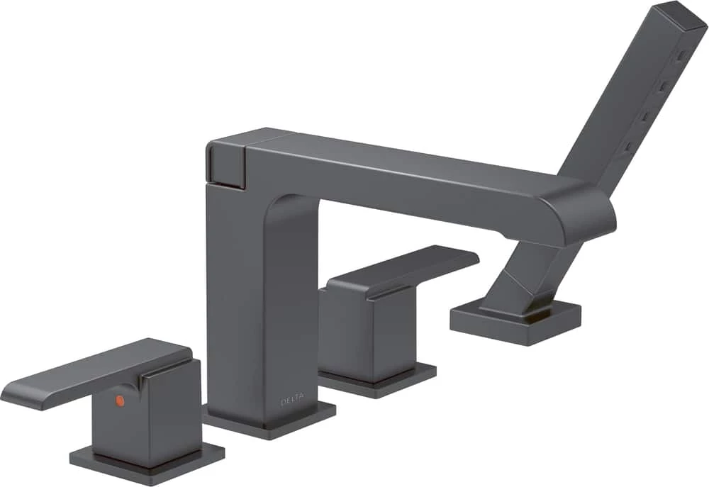 Delta Ara Roman Tub Trim With Hand Shower, Matte Black