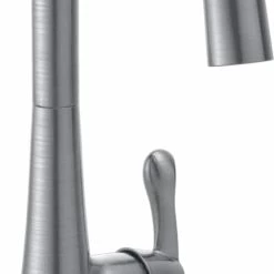 Delta Faucet Handle Single Handle Bar/Prep Kitchen Faucet, Arctic Stainless