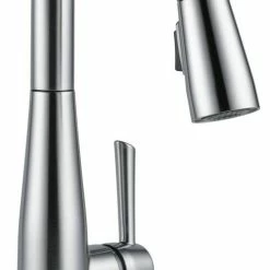 Delta Essa 1-Handle Pull-Down Bar/Prep Faucet, Arctic, Stainless
