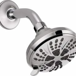 Delta Faucet 6-Setting Fixed Massage Spray Shower Head, Chrome