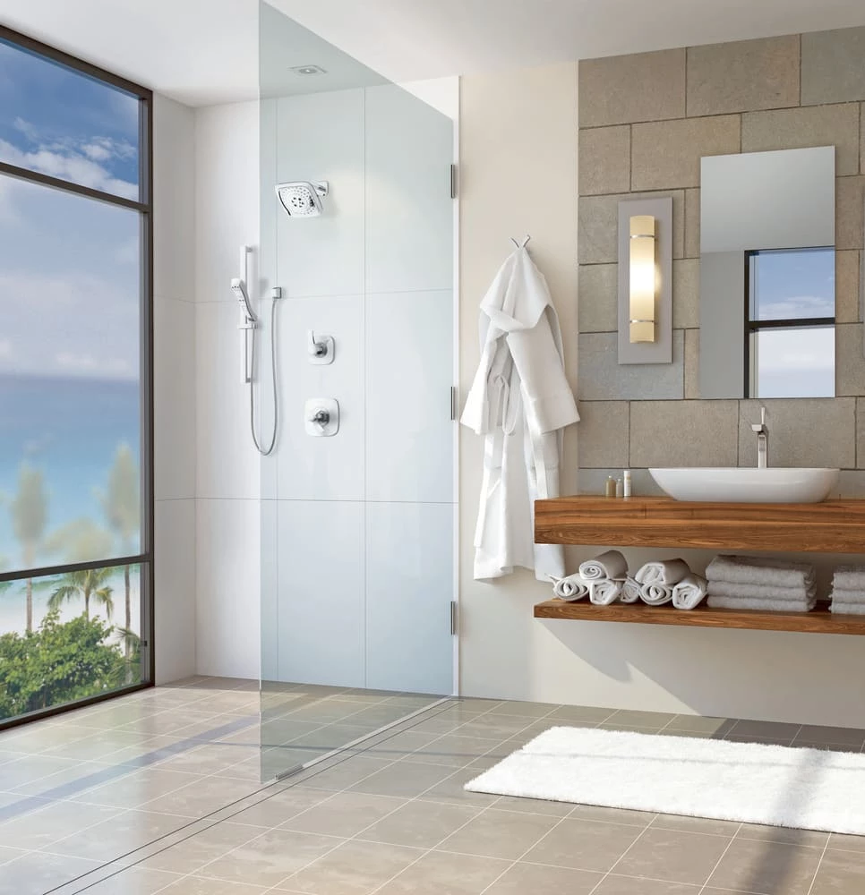 Delta H2Okinetic 4-Setting Slide Bar Hand Shower, Chrome - Image 2