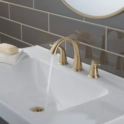 Delta Lahara 2-Handle Widespread Faucet, Champagne Bronze