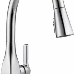 Delta Faucet Mateo Single Handle Pull Down Kitchen Faucet With Touch20, Chrome