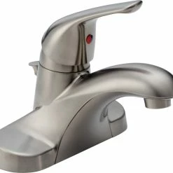 Delta Faucet Principals Single Handle 4-in Centerset Bathroom Sink Faucet, WaterSense® Certified, Brushed Nickel