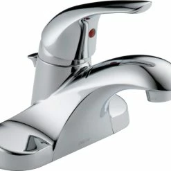 Delta Faucet Principals Single Handle Bathroom Sink Faucet, WaterSense® Certified, Chrome
