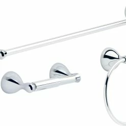 Delta Faucet Principals Bathroom Hardware Accessories Kit, Chrome, 3-pc