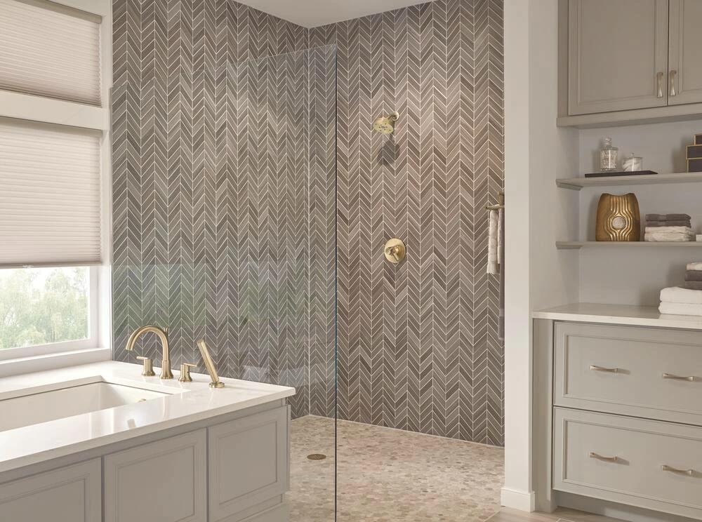 Delta Roman Tub With Hand Shower Trim, Champagne Bronze - Image 2