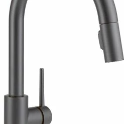 Delta Trinsic 1-Handle Pull-Down Kitchen Faucet, Matte Black