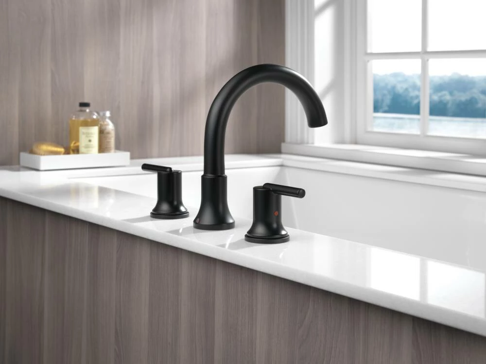 Delta Faucet Trinsic Roman Double Handle Bathtub & Shower Faucet Trim, Matte Black - Image 3