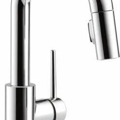 Delta Faucet Trinsic Single Handle High Arc Pull Down Bar/Prep Kitchen Faucet, Assorted Finishes